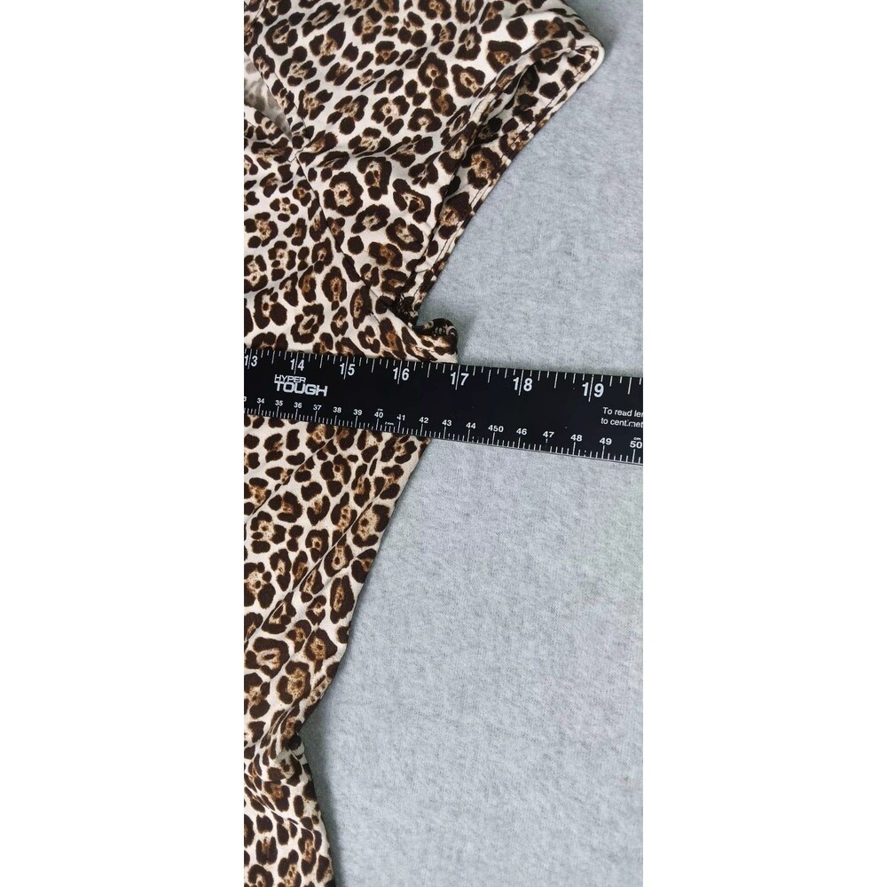 Michael Kors Fit And Flare Skater Dress S Leopard Cheetah Animal Print Mob Wife - Picture 6 of 10